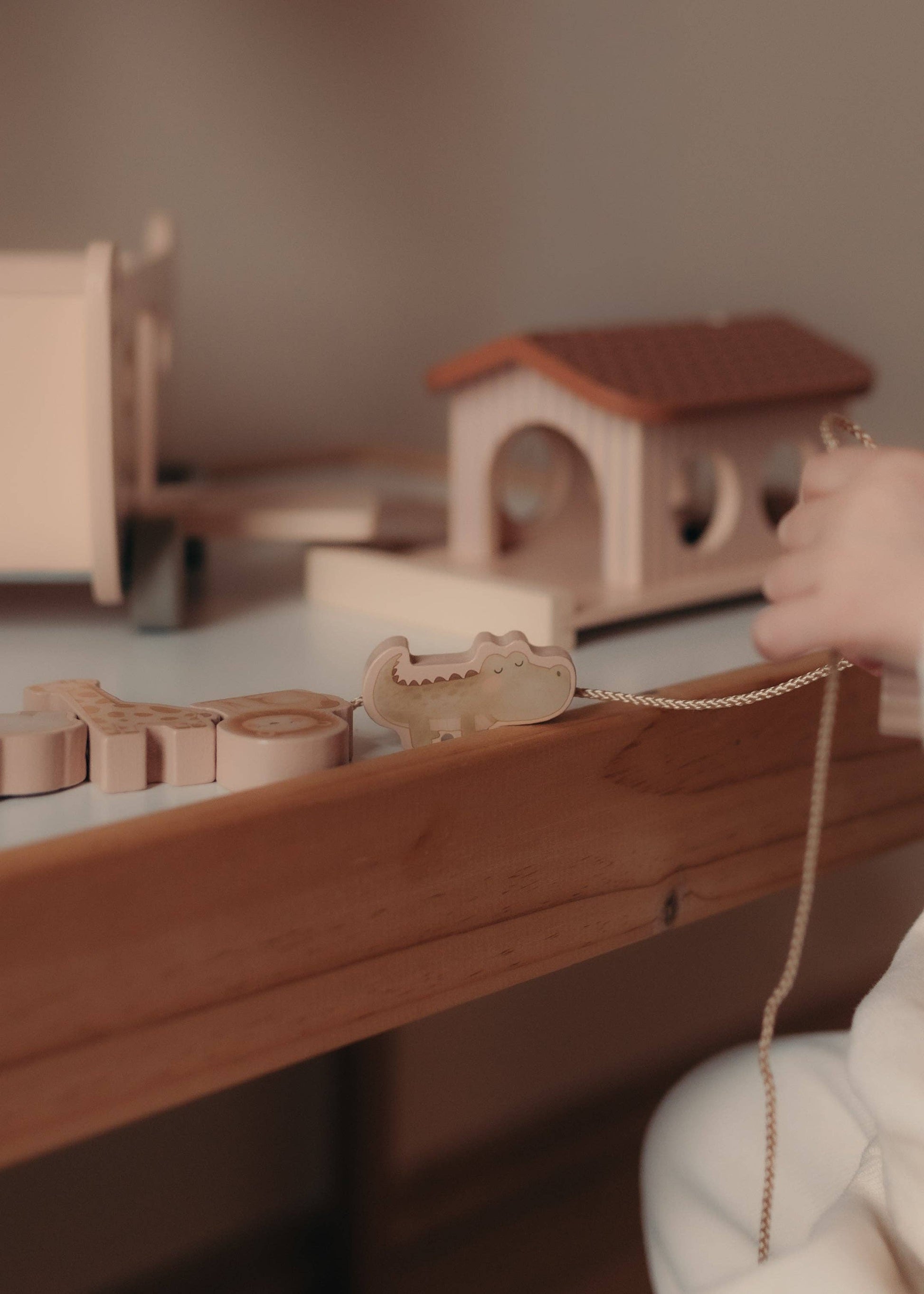 Montessori medinė Nojaus arka su gyvūnais