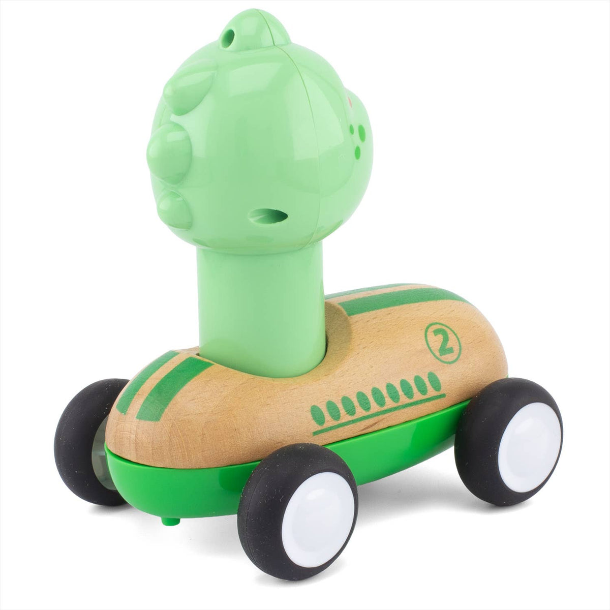 Medinis automobilis su dinozauru