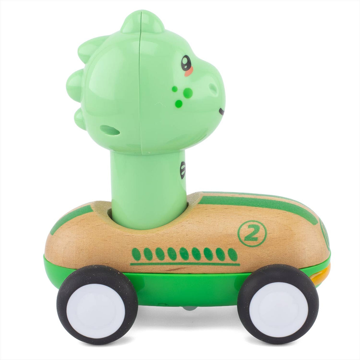 Medinis automobilis su dinozauru