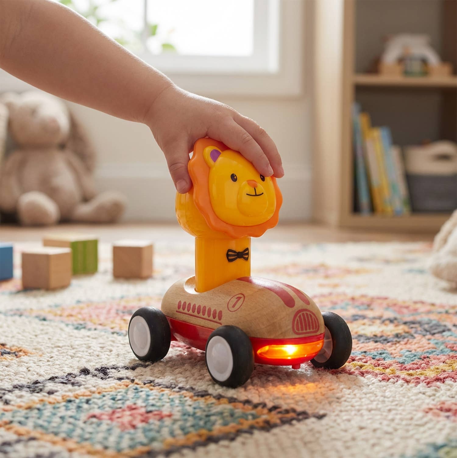 Medinis automobilis su liūtuku