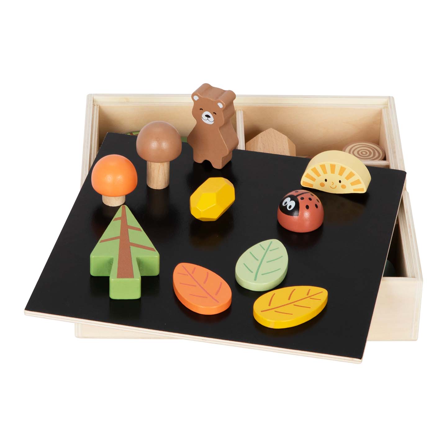 Montessori medinių figūrėlių rinkinys "Miškas"