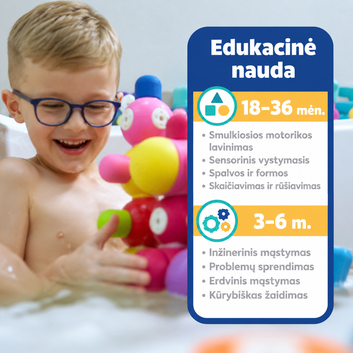 Blockaroo magnetinių kaladėlių rinkinys „Laivas“, 10 dalių