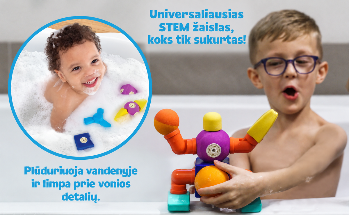 Blockaroo magnetinių kaladėlių rinkinys „Laivas“, 10 dalių