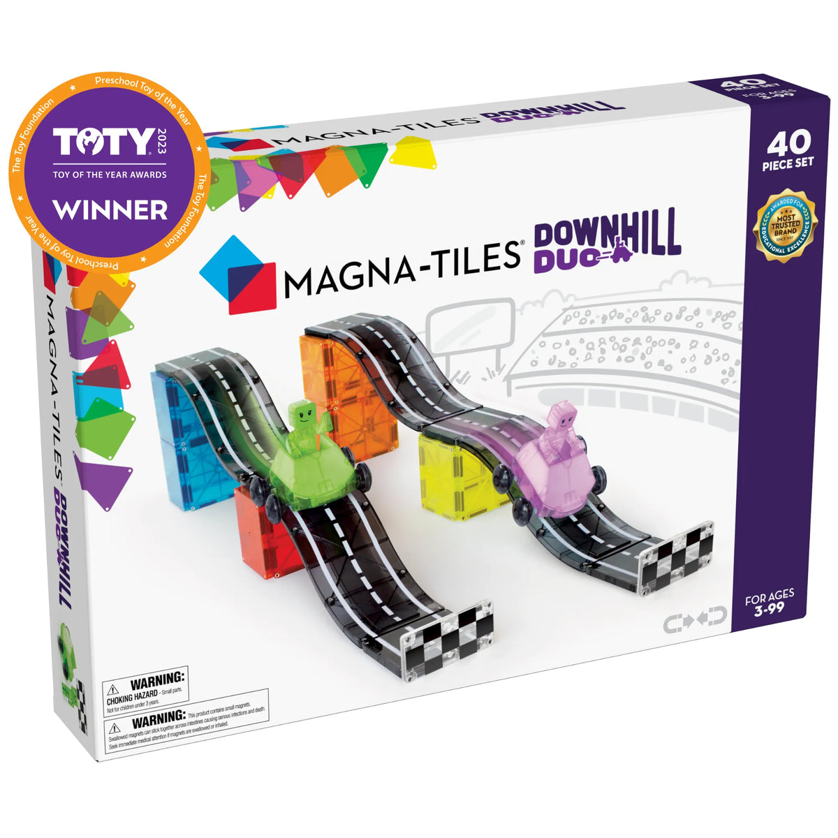 MAGNA-TILES „Downhill Duo“ magnetinis konstruktorius, 40 dalių