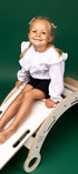 White Wooden Dream Rocker with Pillow, Slide and Ladder - Medium
