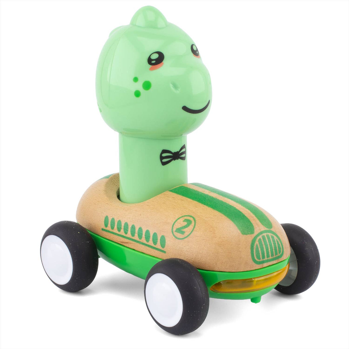 Medinis automobilis su dinozauru