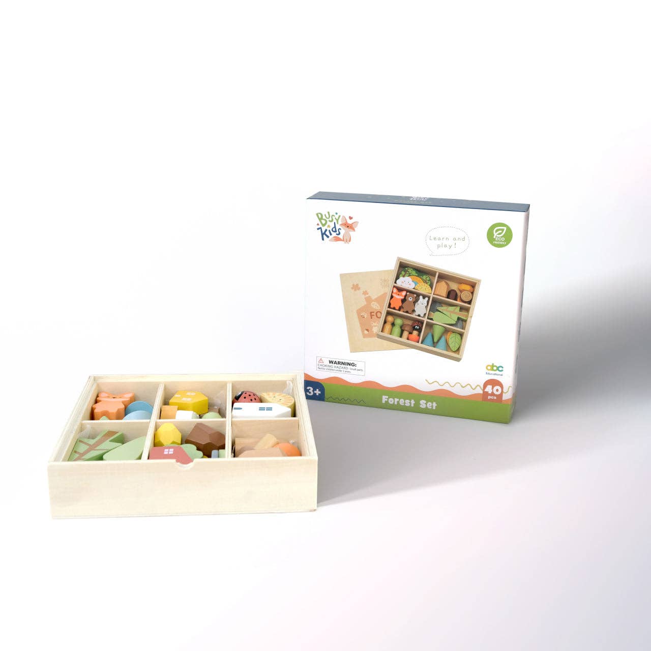 Montessori medinių figūrėlių rinkinys "Miškas"