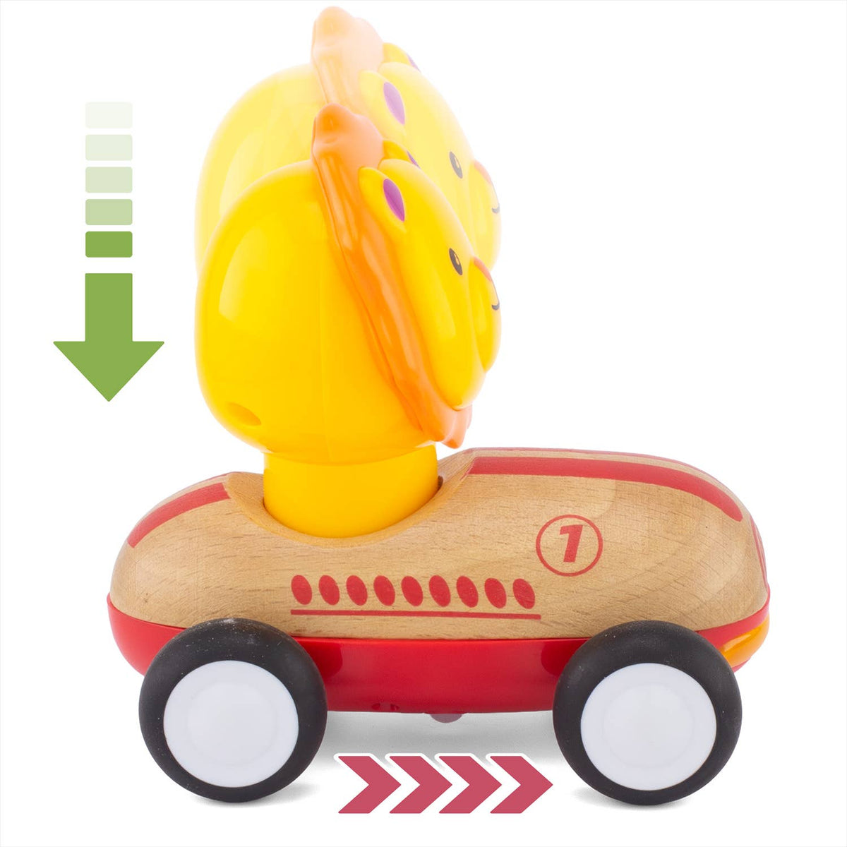 Medinis automobilis su liūtuku