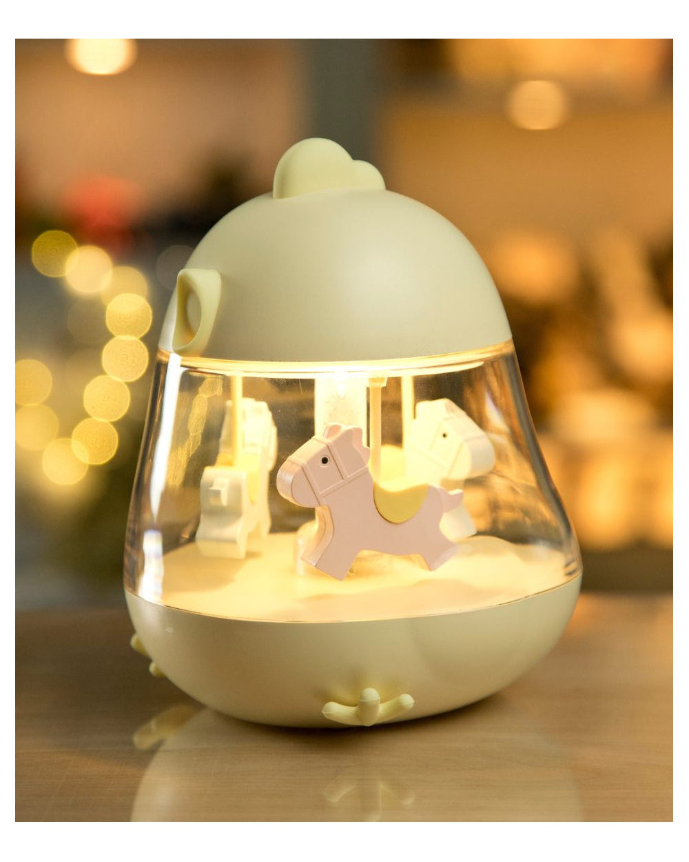 Lamp with Carousel and Music - Yellow