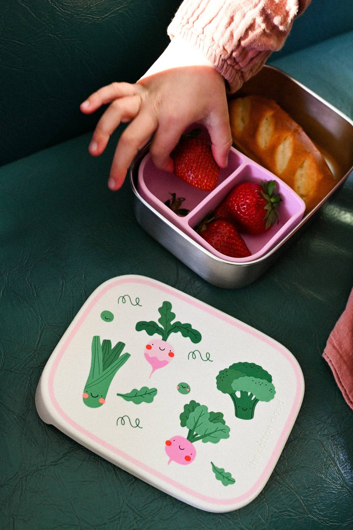 Nerūdijančio plieno užkandžių dėžutė Veggie Pals