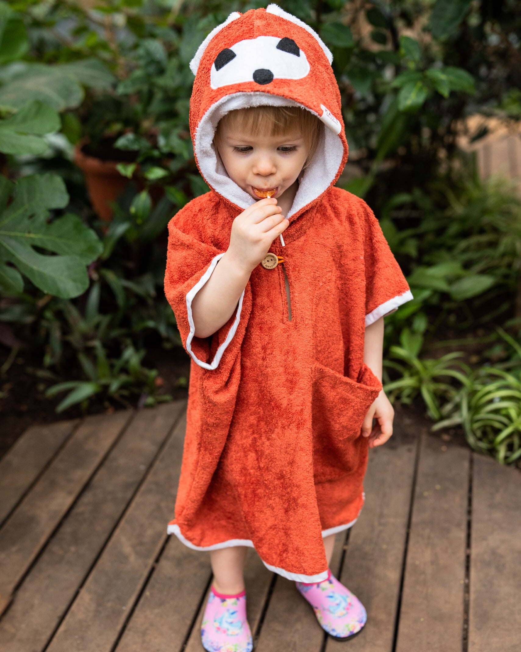 Short-Sleeve Poncho FOX - For TODDLERS