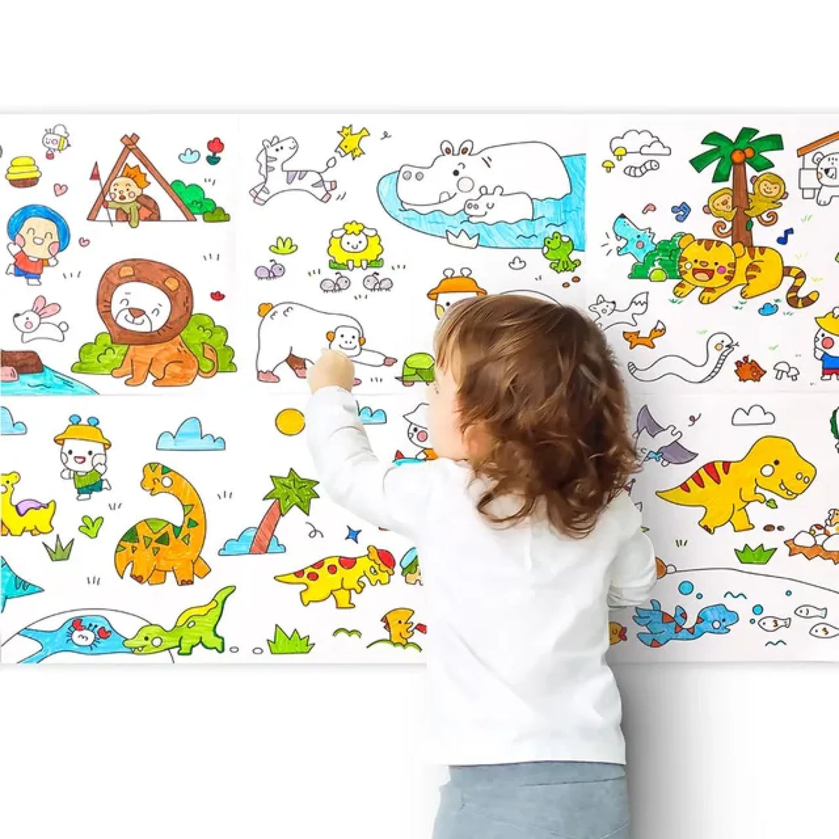 Lipnūs spalvinimo lapai "Animals", 3m