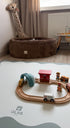 Kids Mealtime Floor Mat, Non-Slip & Waterproof - Blue Frame