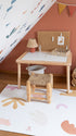 Kids Mealtime Floor Mat, Non-Slip & Waterproof - Organic Beach