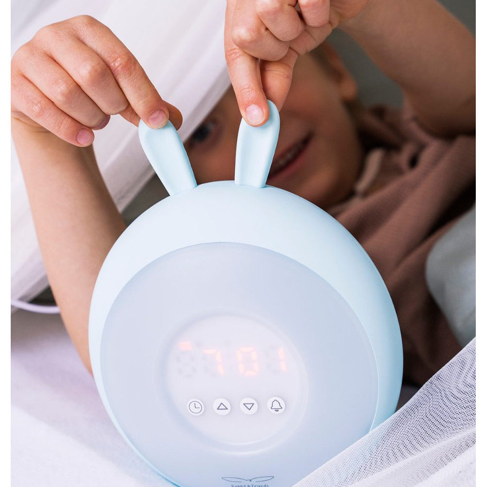 Rabbit Lamp with Alarm Clock – Blue