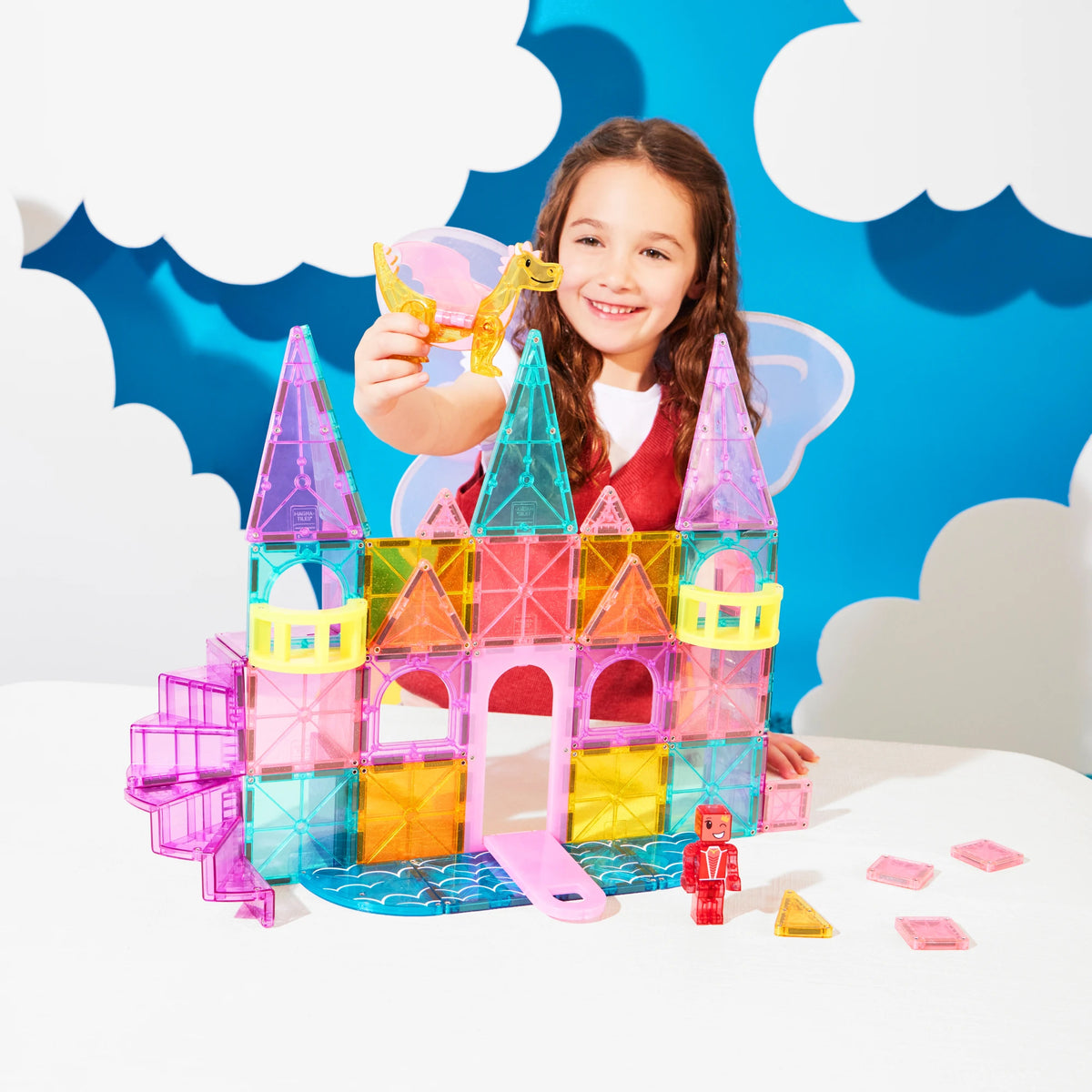 MAGNA-TILES „Castle DLX“ magnetinis konstruktorius, 48 dalys