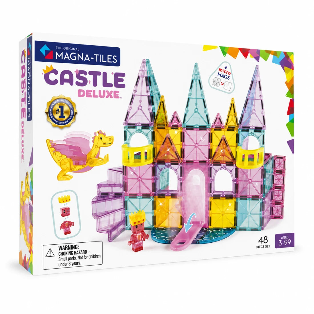 MAGNA-TILES „Castle DLX“ magnetinis konstruktorius, 48 dalys