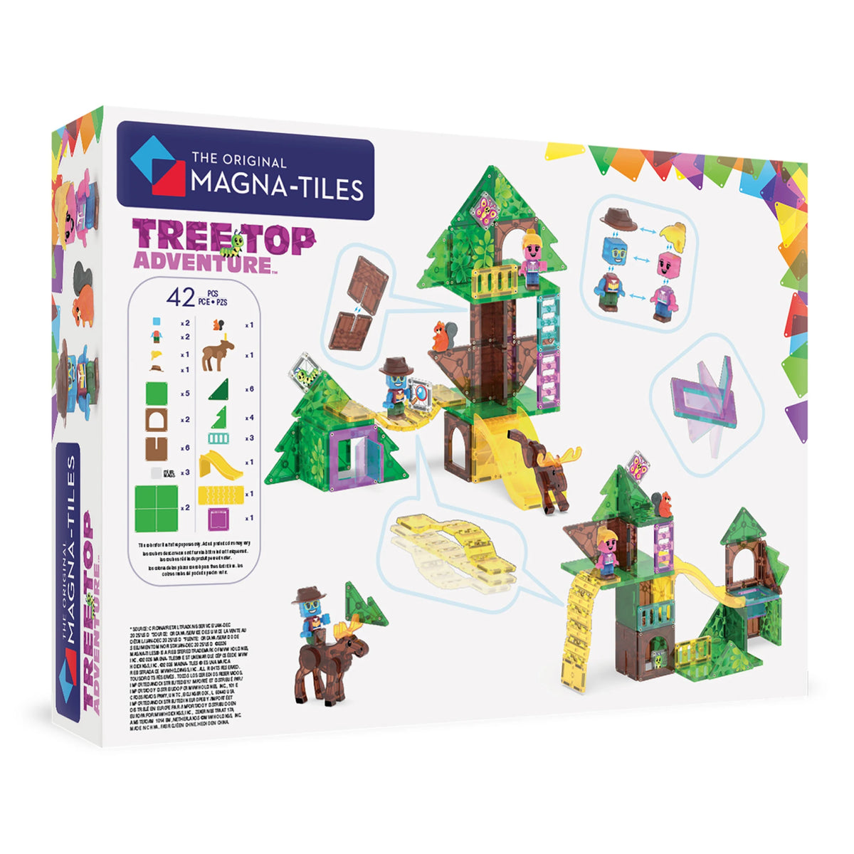 MAGNA-TILES „Treetop Adventure“ magnetinis konstruktorius, 42 dalys