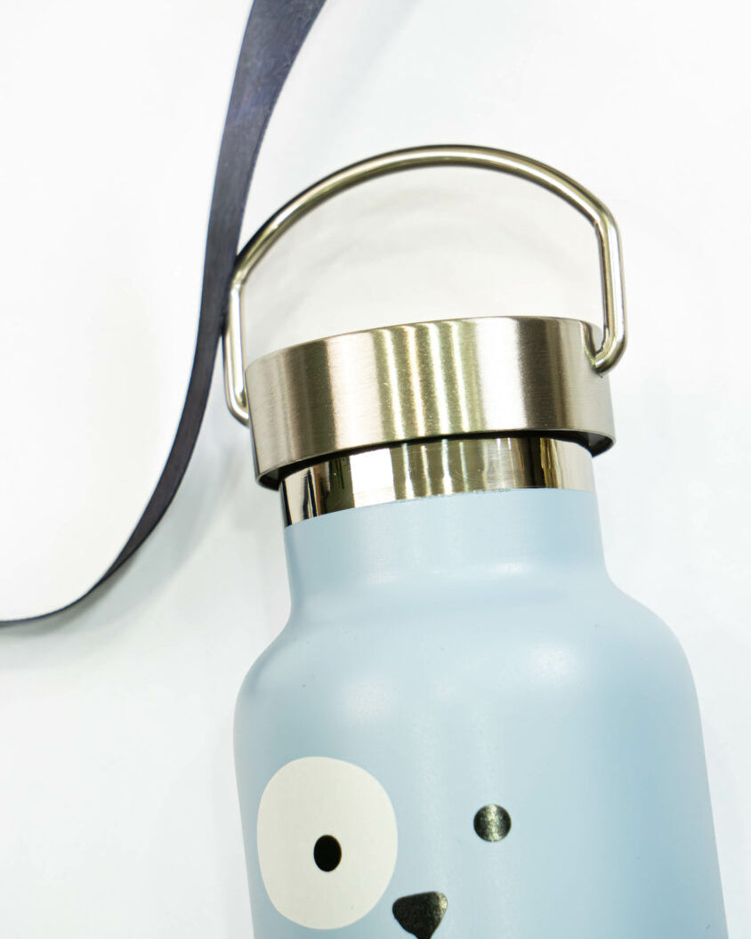 Water Bottle / Thermos – Puppy – Blue 350ml Stainless Steel