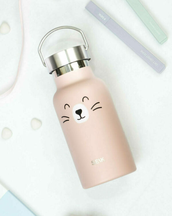 Water Bottle / Thermos – Cat – 350ml Stainless Steel