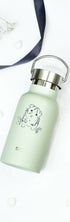Water Bottle / Thermos – Guinea Pig – Light Green 350ml Stainless Steel