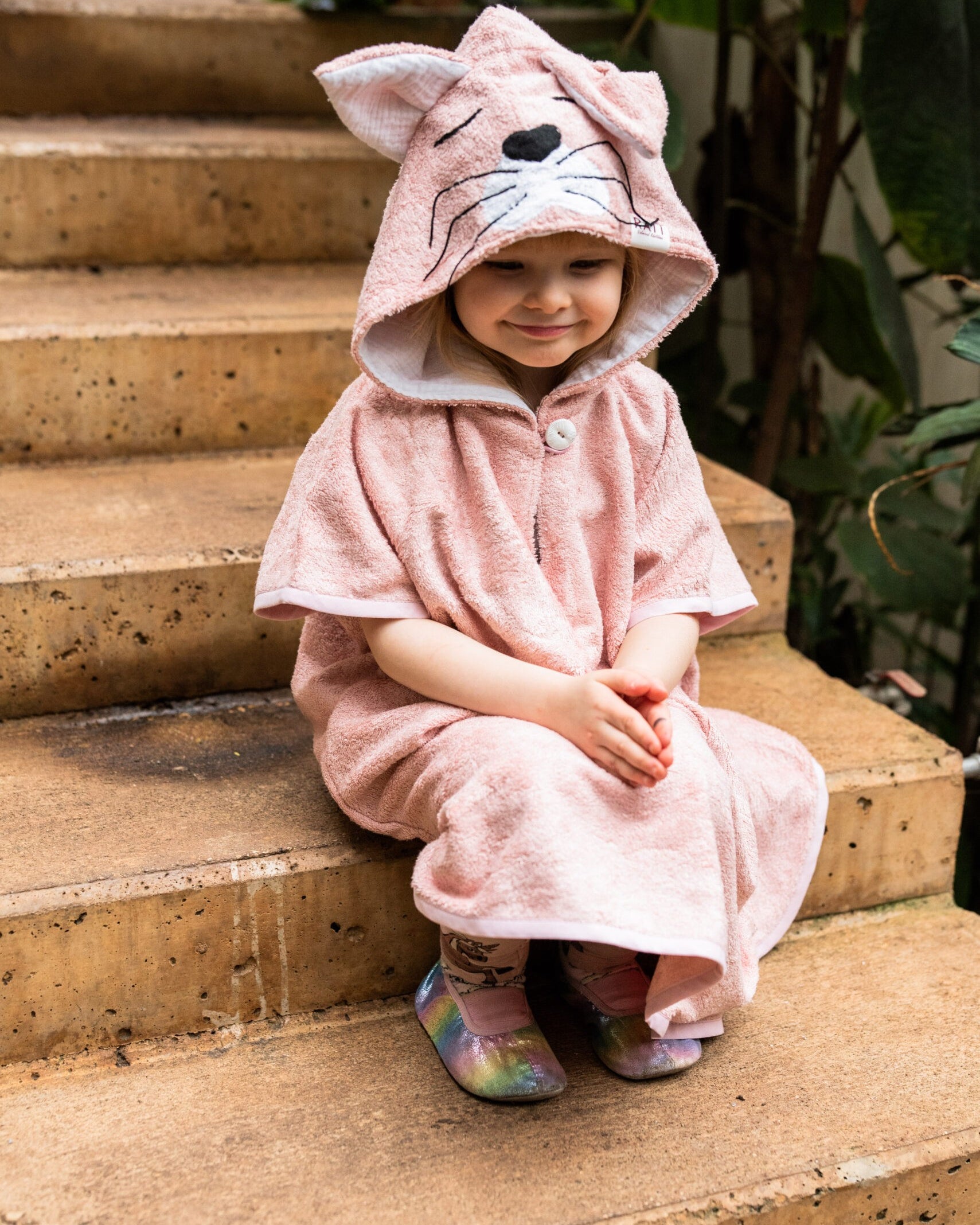 Short-Sleeve Poncho CAT- For TODDLERS (Size 82/86-116)