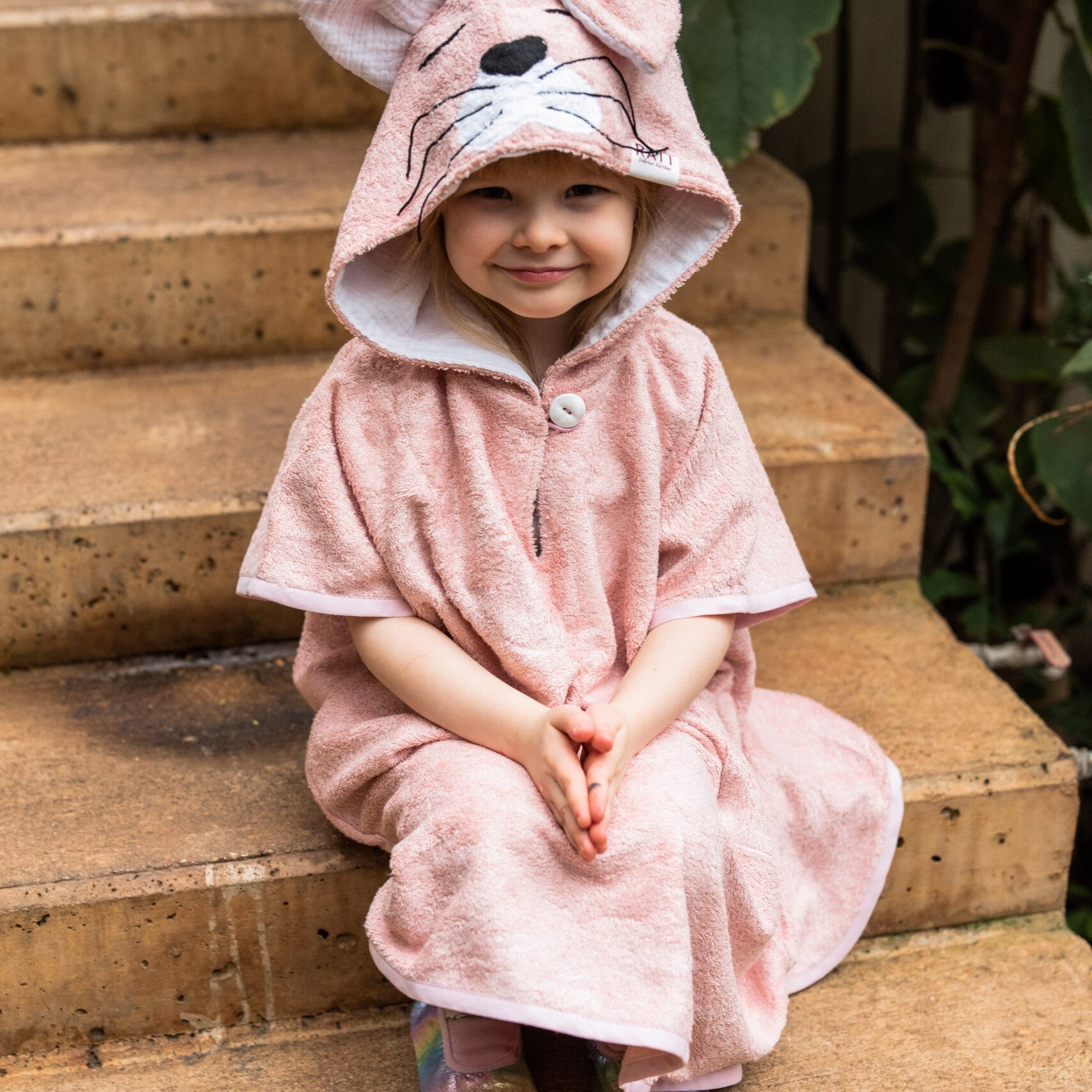 Short-Sleeve Poncho CAT- For TODDLERS (Size 82/86-116)