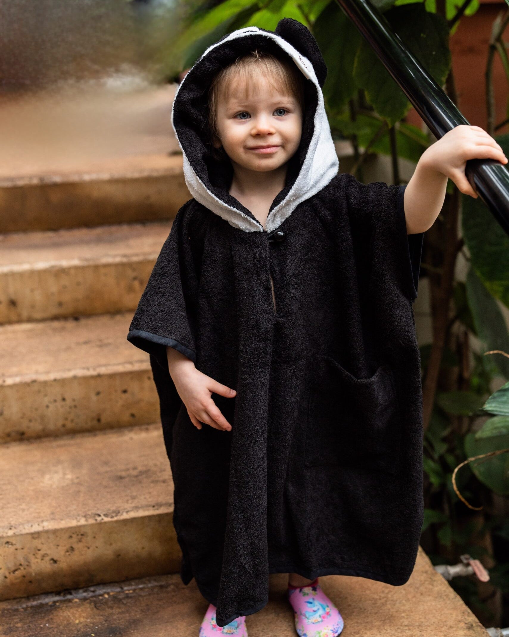 Short-Sleeve Poncho PANDA - For TODDLERS (Size 82/86-116)