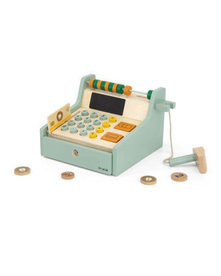 Wooden Store Cash Register with Accessories