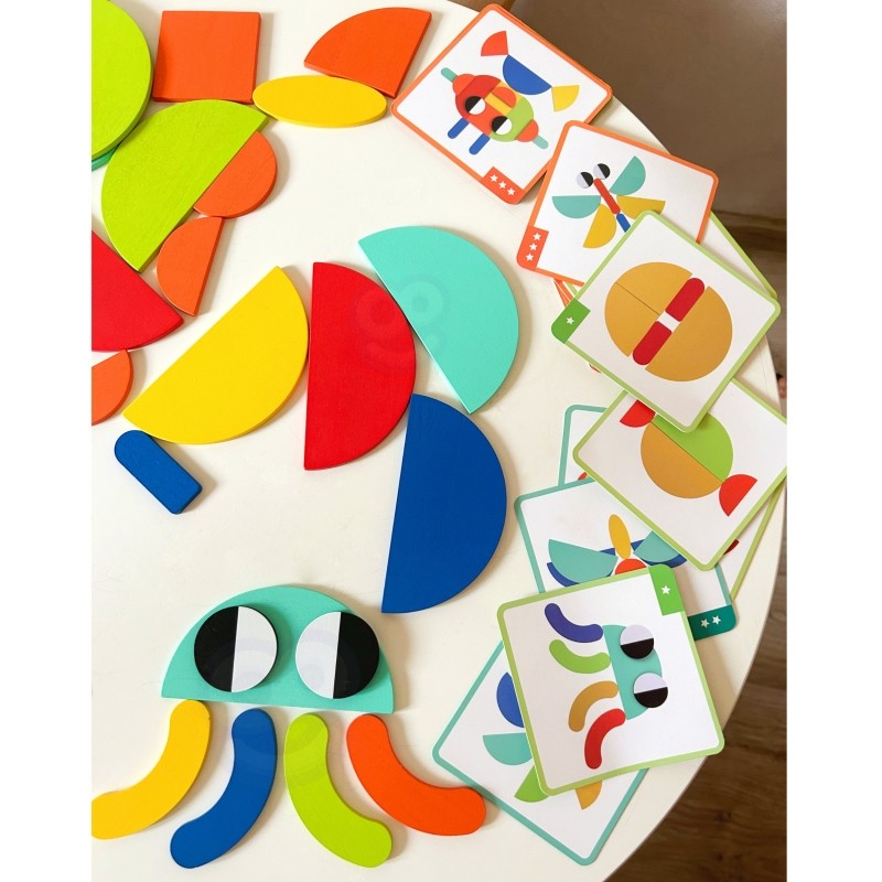 Wooden Montessori shape Puzzle